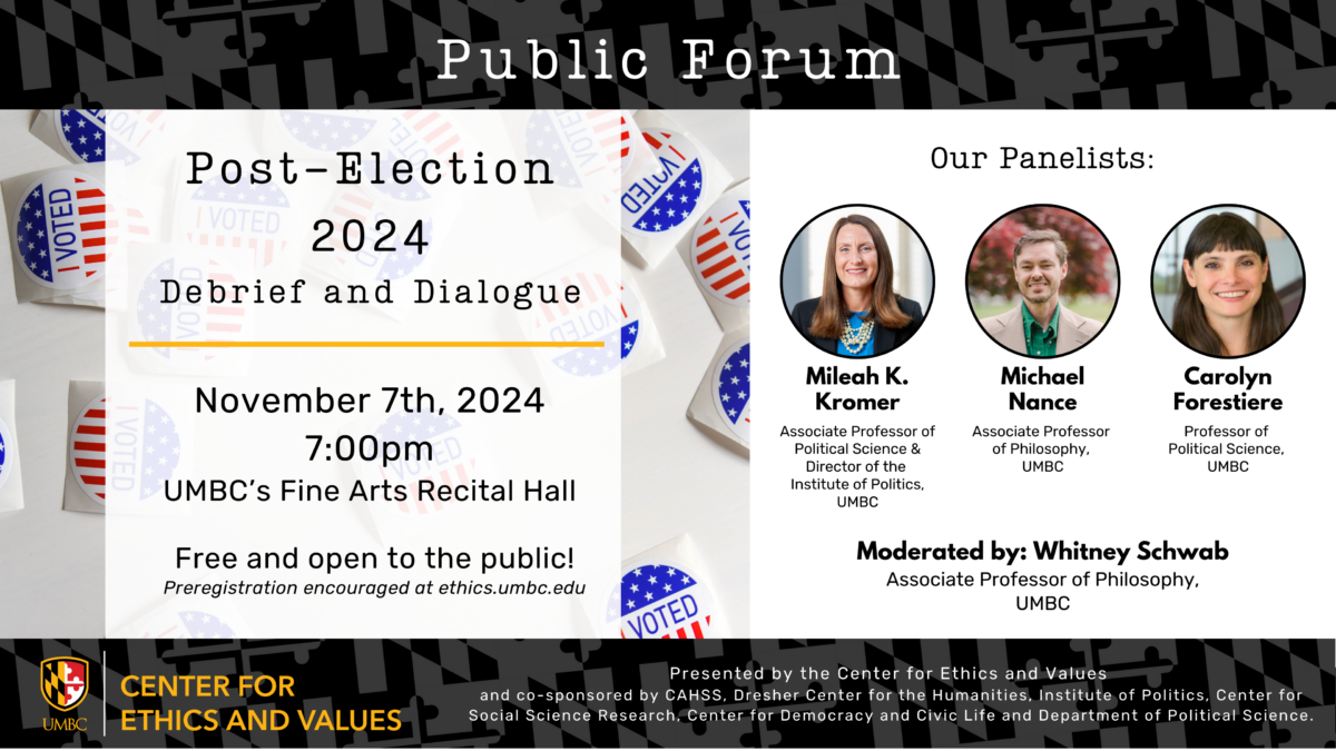 Center for Ethics and Values: Post-Election 2024 Debrief and Dialogue