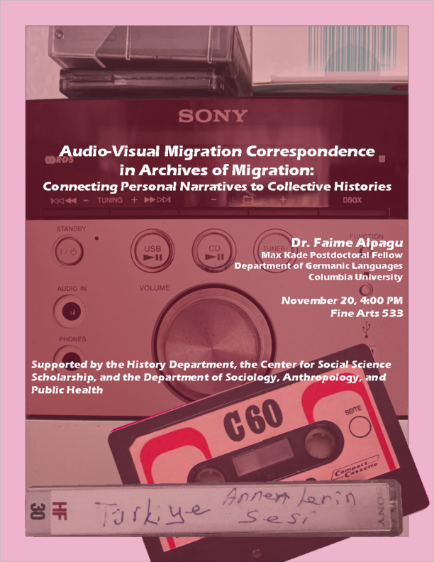 Audio-Visual Migration Correspondence in Archives of Migration with Dr. Faime Alpagu