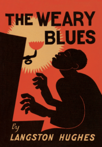 Cover of a book, "The Weary Blues" by Langston Hughes